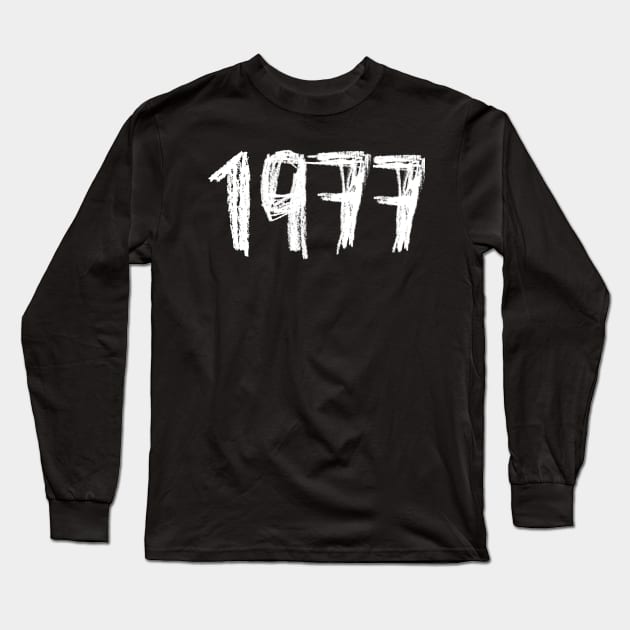 1977 Birthday, Birth Year 1977, Born in 1977 Long Sleeve T-Shirt by badlydrawnbabe